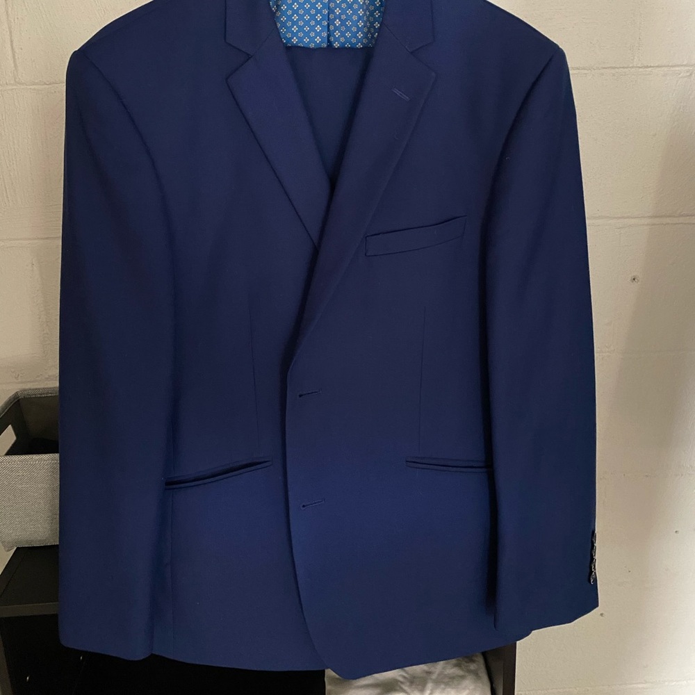Mens blue Renoir 2 piece suit